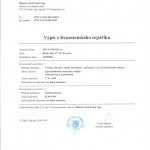 Výpis z živnostenského rejstříku